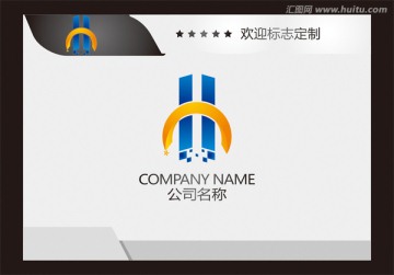 logo设计 H字母logo