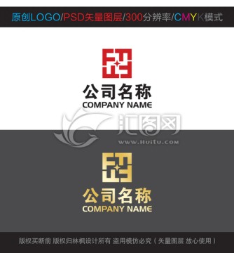 字母F佛教萬字符投資LOGO