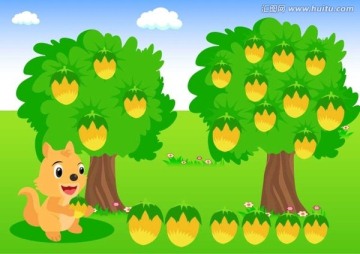 榛子 松鼠 數(shù)一數(shù) 幼兒園