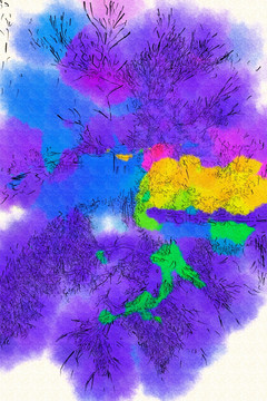 抽象画 装饰画 不分层