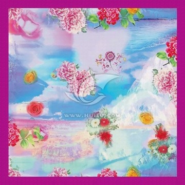 方巾抽象花卉素材