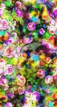 掛畫花卉