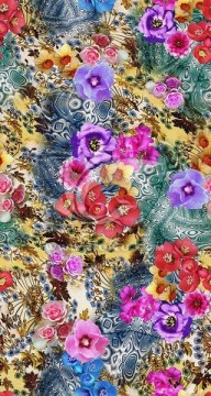 數(shù)碼花卉花紋