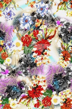 數(shù)碼花卉花紋