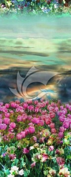 數(shù)碼花卉花紋