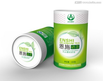 茶包裝 茶元素 平面圖