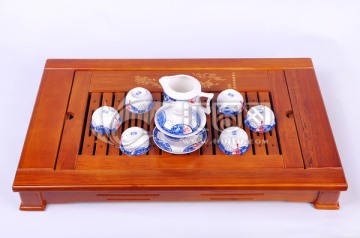 茶海青花瓷茶具