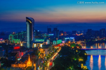 柳州夜景 银泰城