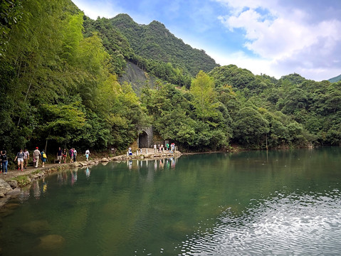 武义牛头山石门峡浴仙湖大图