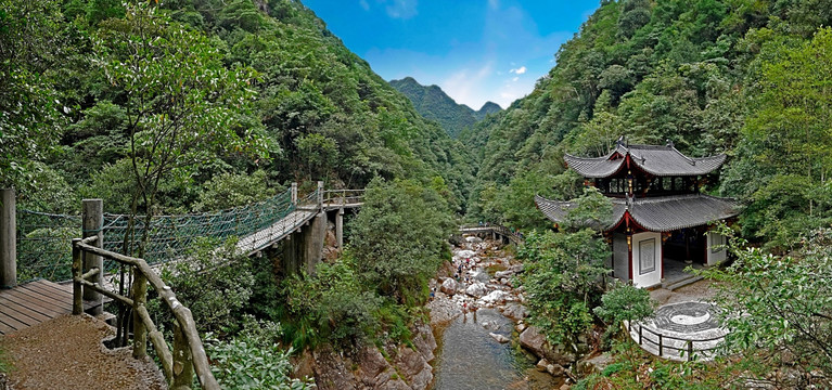 武义牛头山银锁桥生生门全景大图