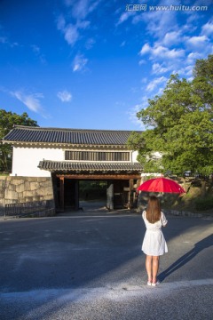 日本景区门口景观