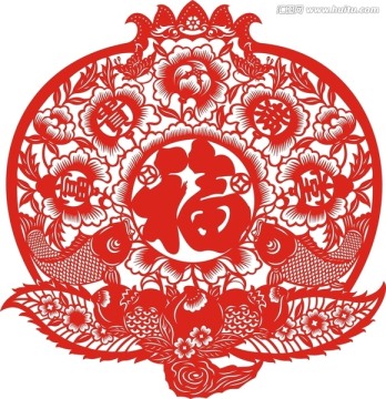 剪紙 富貴滿(mǎn)堂