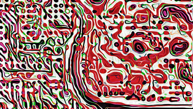 抽象無框畫