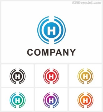 H字母聲音logo