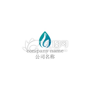 水滴凤凰叶子企业通用logo