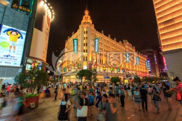 上海南京路步行街夜景