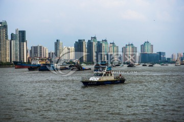 上海风光 游船轮船