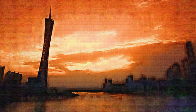 广州风景油画