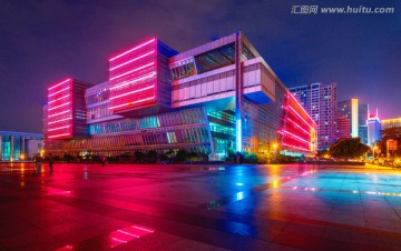东莞图书馆 夜景