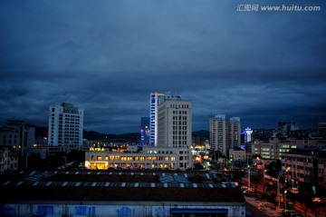 浙江省绍兴市新昌县县城夜景