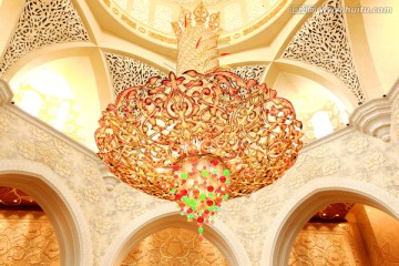 阿布扎比清真寺 水晶吊灯