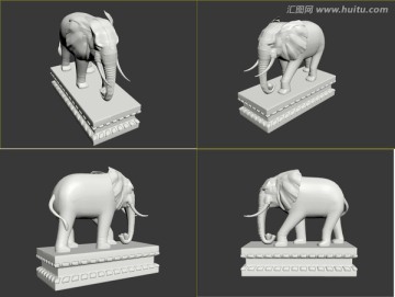 3dmax大象模型