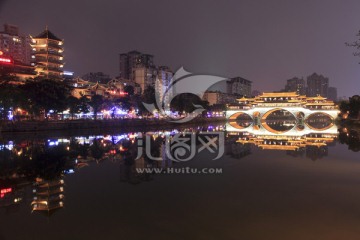 成都夜景 安顺廊桥夜景