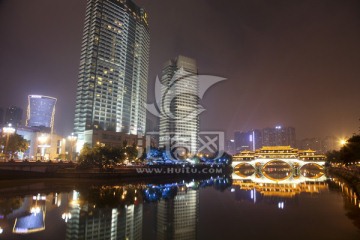 成都夜景 安顺廊桥夜景