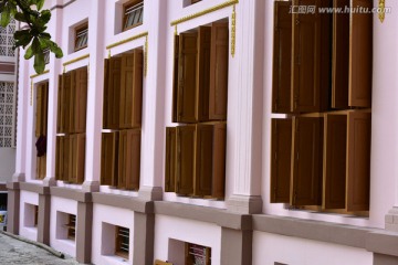 缅甸建筑 门窗