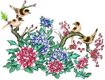 花鳥牡丹（通道分層）
