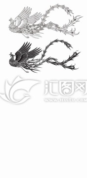 鳳凰白描