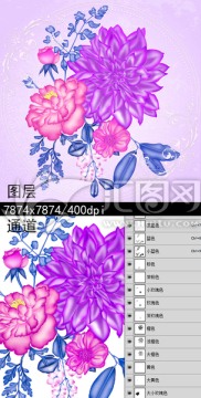 通道分層花卉