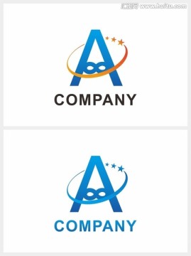 矢量A字母無限星星LOGO出售