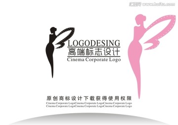 模特logo美容标志电影视标