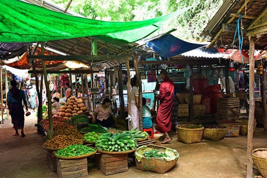 缅甸 菜市场