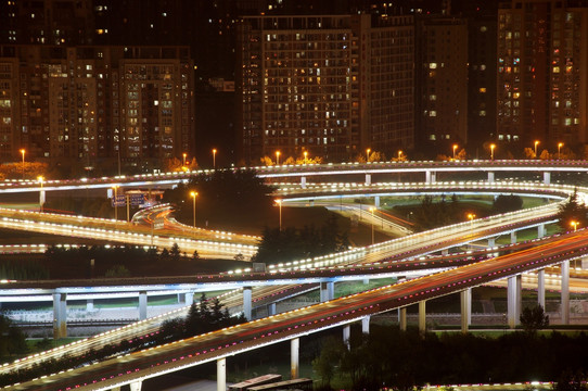 郑州郑东新区CBD繁华夜景