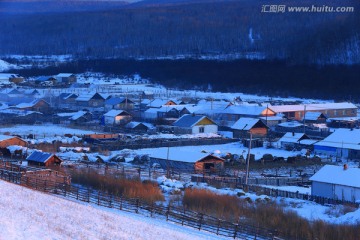 山村夕照