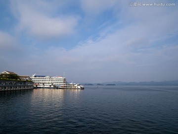 淳安千岛湖渔人码头游轮全景