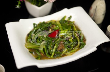 豆豆豉鱼油麦菜