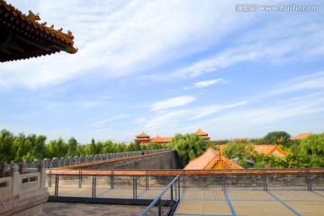 北京故宫城墙上的风景