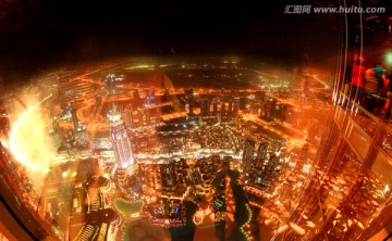迪拜 城市夜景