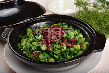 红豆青菜钵