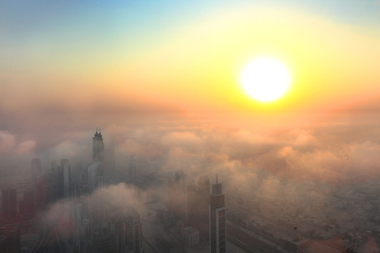 迪拜高楼 云海奇观