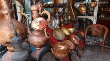 新疆维吾尔手工铜壶