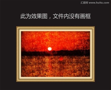 日出油畫