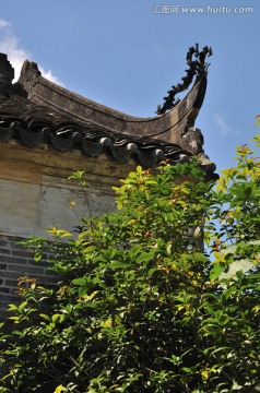 广西杨美古镇 民居屋顶