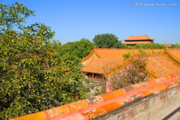 北京故宫东城墙远眺太和殿