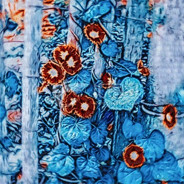 花卉抽象油畫