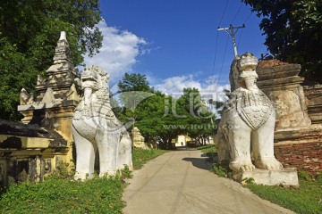 缅甸因瓦古城 马哈昂美寺