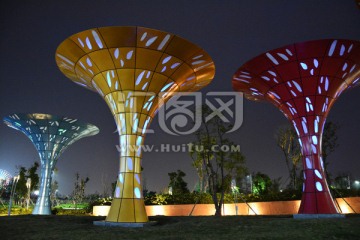 园博园伞状雕塑